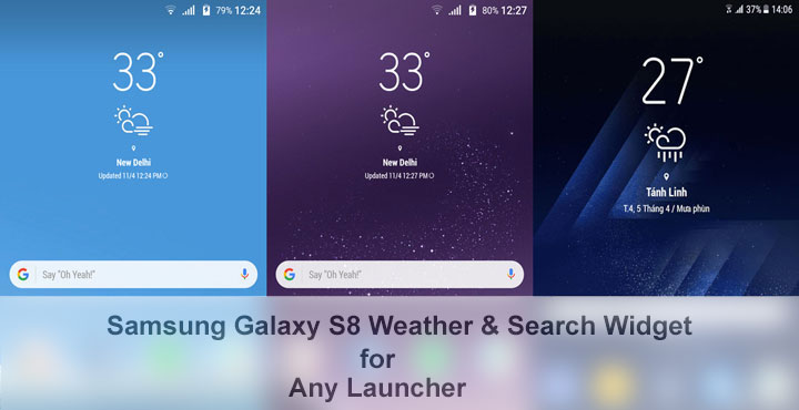 Galaxy S8 widgets search bar