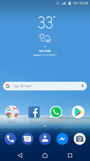 Samsung Galaxy S8 Weather Widget