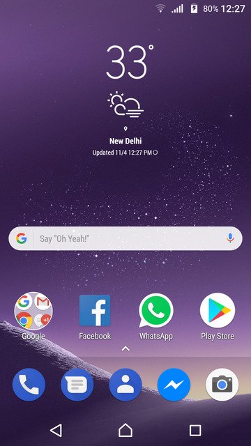 Sasmung Galaxy S8 Google Search Bar