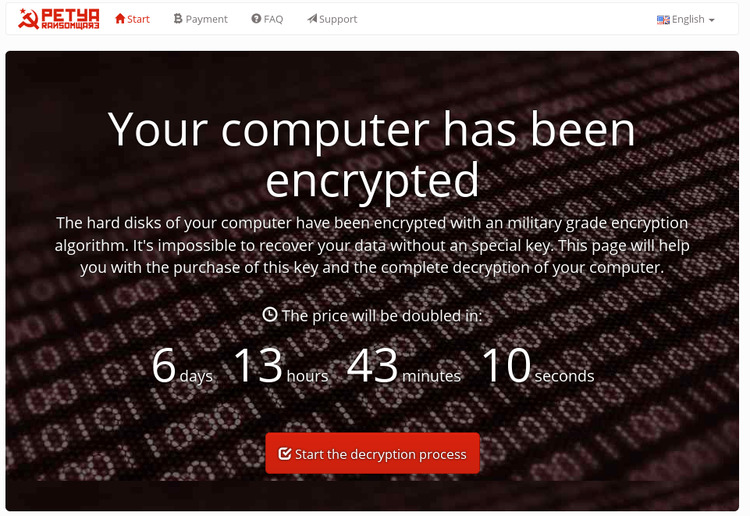 petya ransomware uses dos level lock screen prevents os boot up