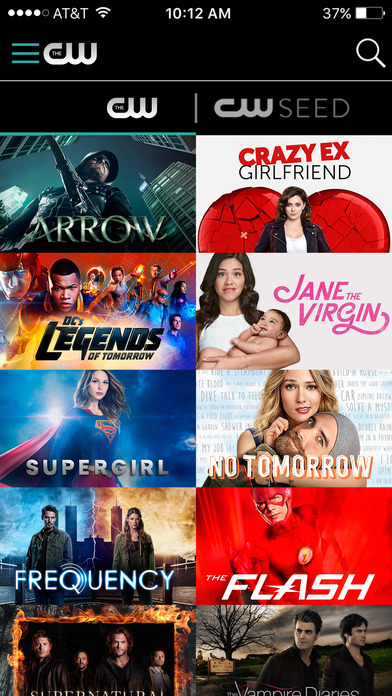 The CW Network app 16