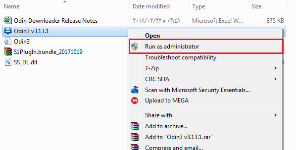 Open Odin3 as administrator