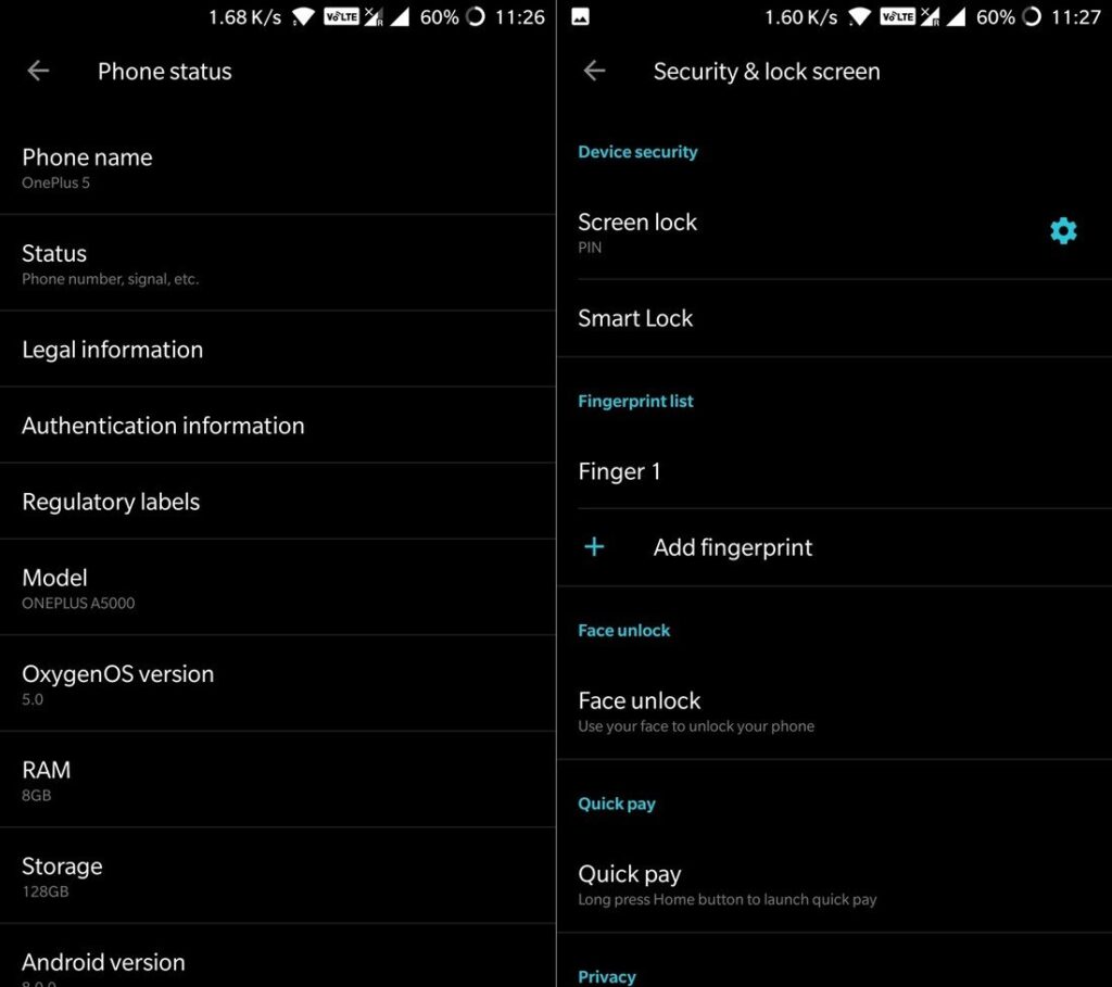 OnePlus 5 Android 8.0 Oreo Official update Mohamedovic