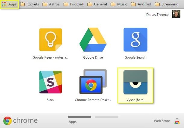 Launch Vysor App on Google Chrome Mohamedovic