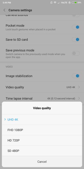 Enable 4K Ultra HD Recodring on Redmi Note 5 Pro Mohamedovic 02