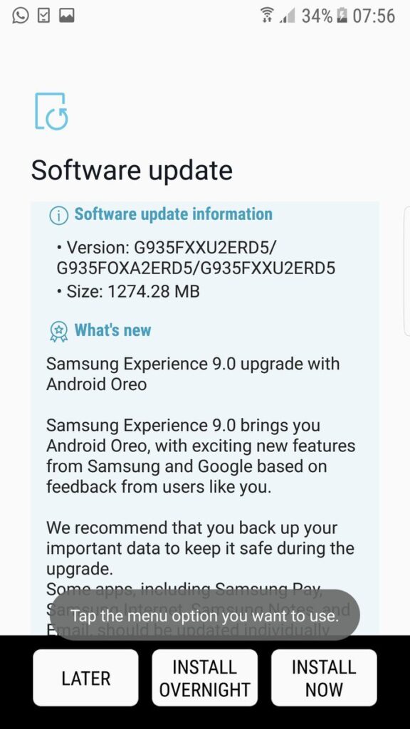 Android 8.0 Oreo Official Firmware update for Galaxy S7 S7 Edge Mohamedovic
