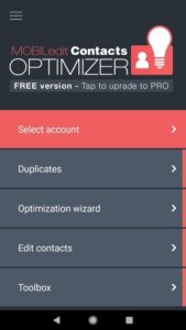 Manage your contacts with Contacts Optimizer Mohamedovic 01