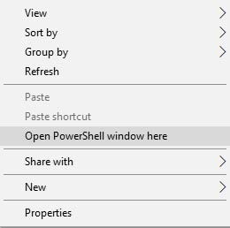 Open PowerShell Window here 1 1