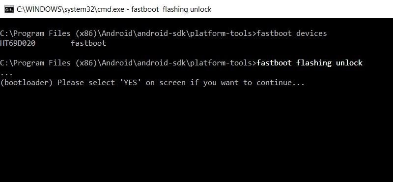 Unlock your Device Bootloader using Fastboot 02
