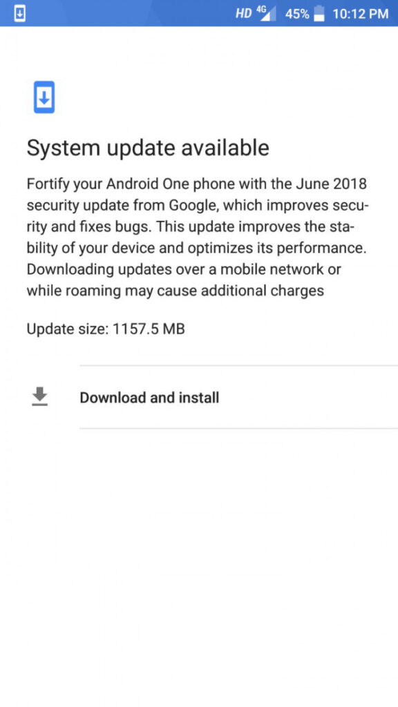 Xiaomi Mi A1 Android 8.1 Oreo update