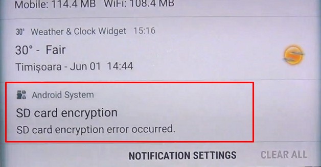 حل مشكلة sd card encryption error occurred عند تشفير الذاكرة في هاتف سامسونج