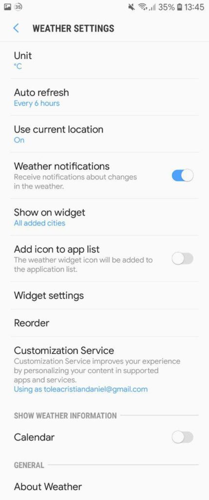 Samsung Galaxy Note 9 Stock Weather App Mohamedovic 03