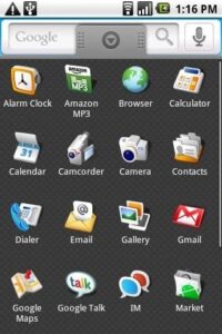 HTC Dream T Mobile G1 had an App drawer Mohamedovic 02