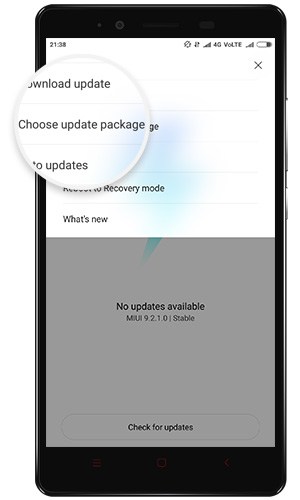 Select Update package via MIUI Updater app 02