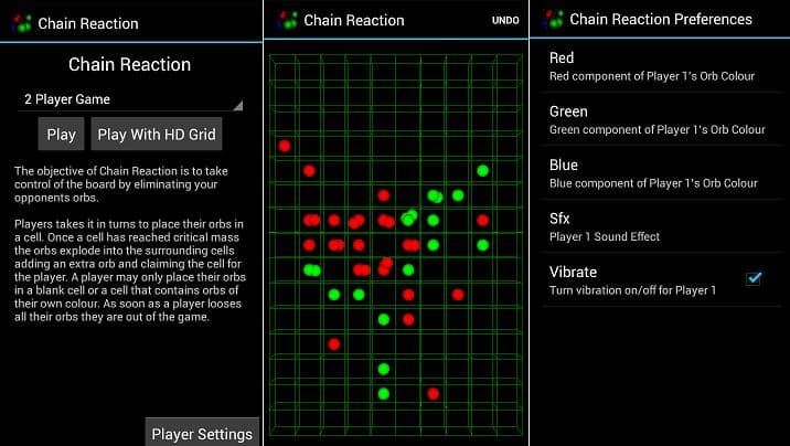 لعبة Chain Reaction