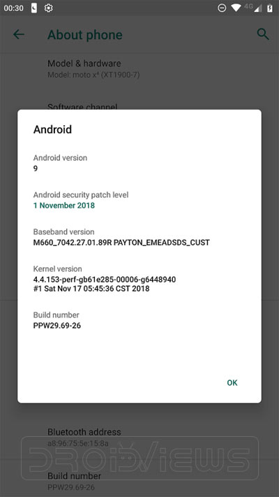 Moto X4 Android 9.0 Pie Update