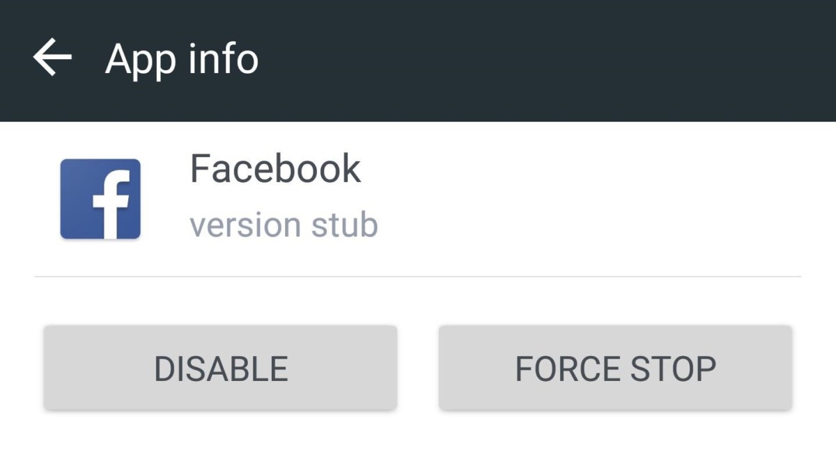 Disable Facebook on Android