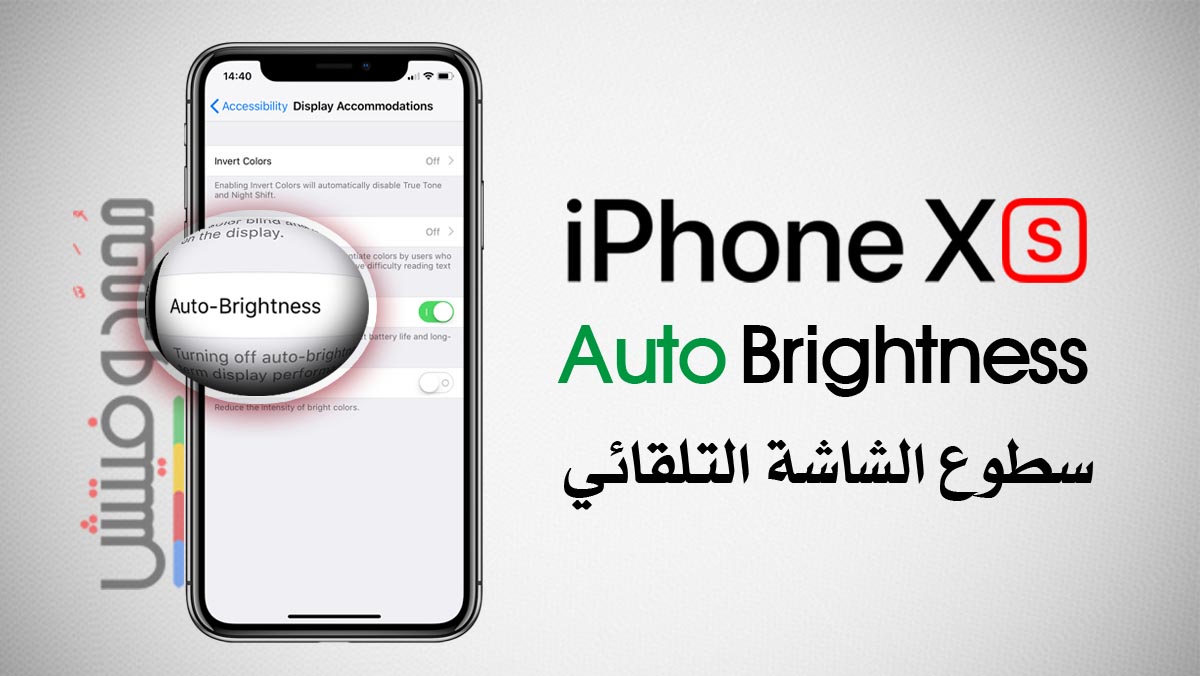 Disable iPhone Xs Auto Brightness