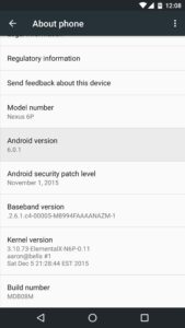 Nexus 6P Android Version