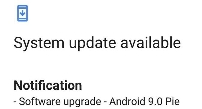 Android 9 Pie Update Notification Mohamedovic