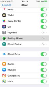 Disable Find My iPhone 03