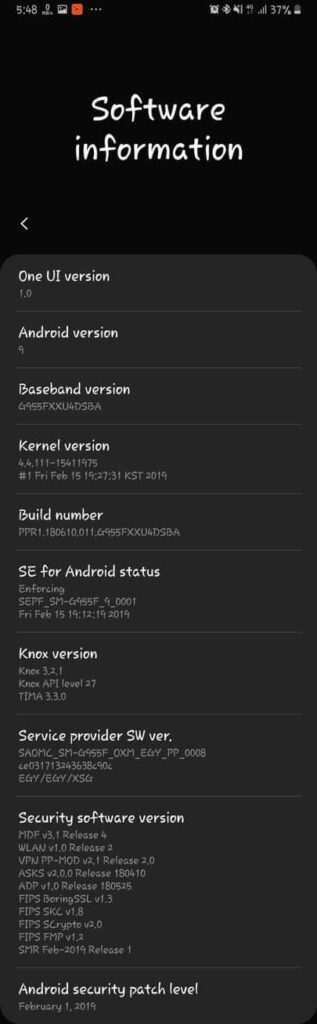 Galaxy S8 One UI Based Pie 9 Official Update Mohamedovic 12