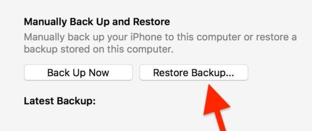 Restore iPhone Backup via iTunes