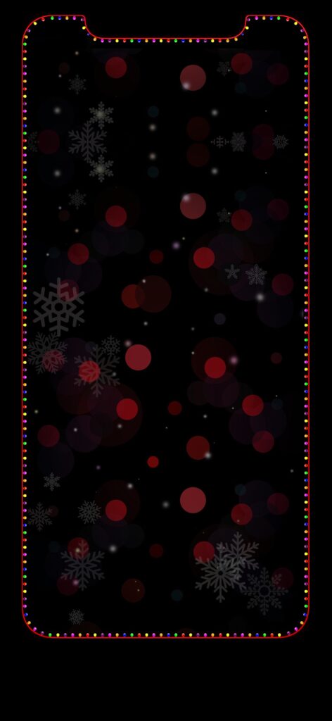 خلفية انوار عيد الميلاد الحمراء للايفون