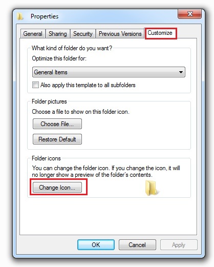 Customize the New Folder Icon