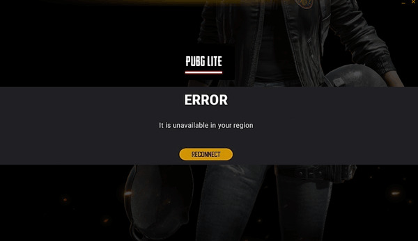 PUBG Lite Not available in your region