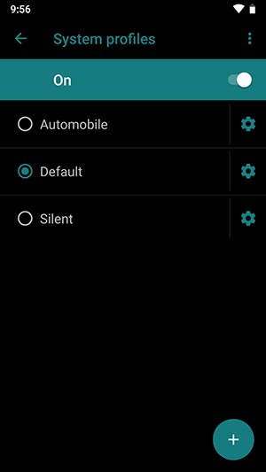 LineageOS 16 Device Settings System Profiles