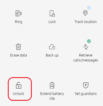 Unlock Samsung Device via Find My Mobile Page