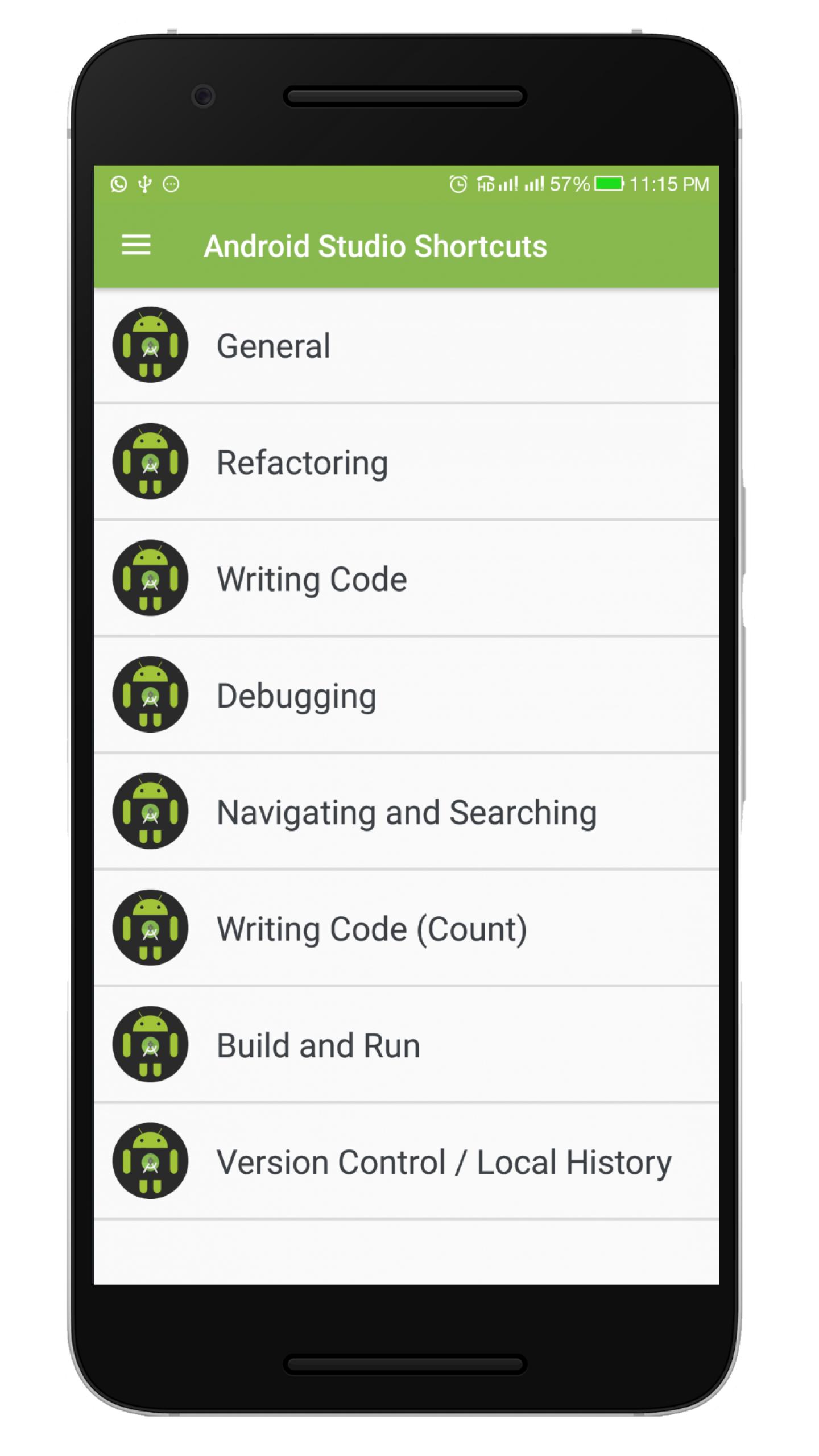 تطبيق Android Studio Shortcuts‏