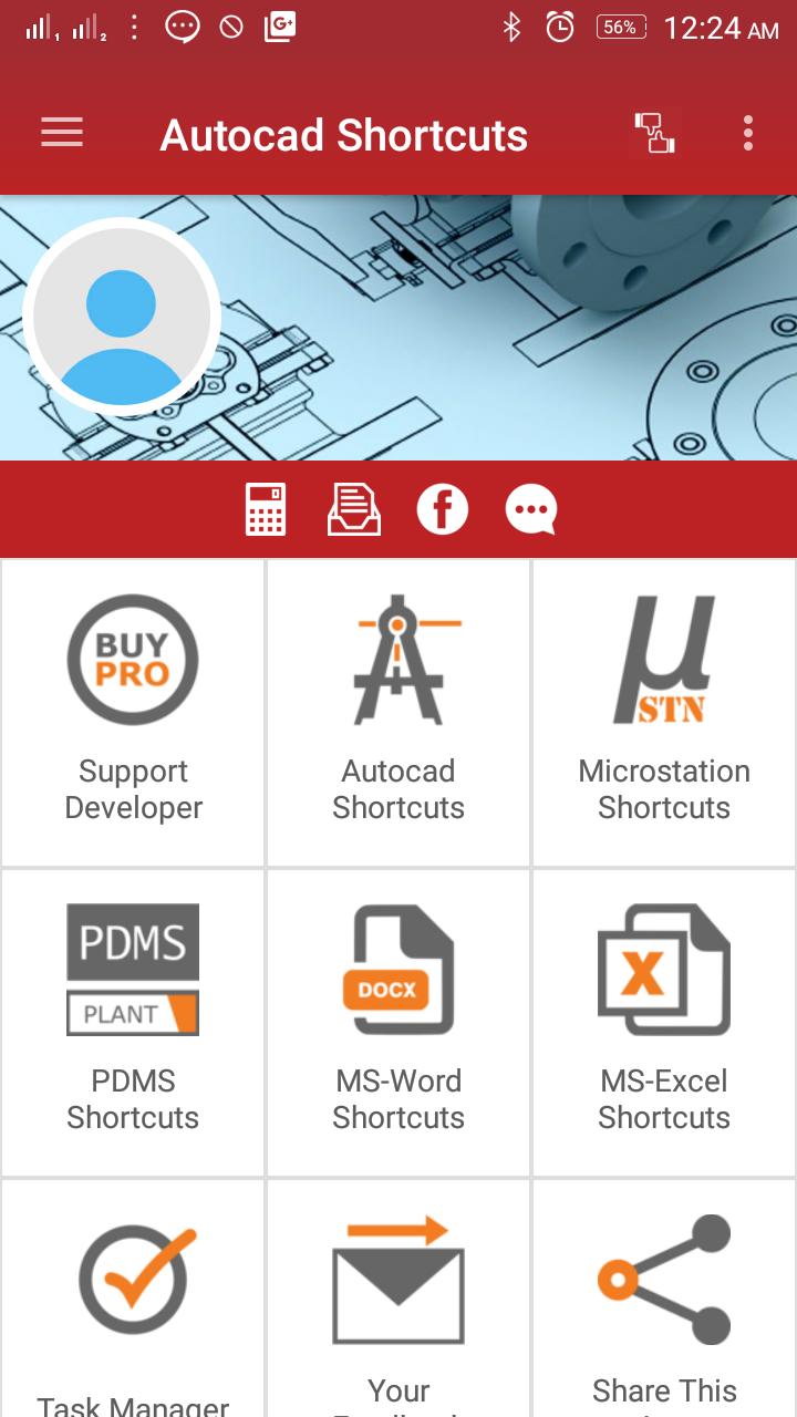 تطبيق Autocad Shortcuts أحد تطبيقات اختصارات البرامج