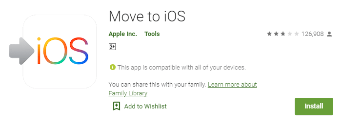 نقل الملفات من الأندرويد للآيفون بواسطة تطبيق Move to iOS