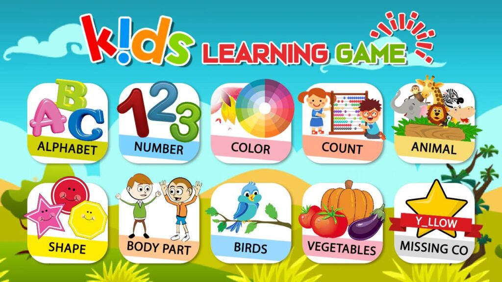 تطبيق Preschool Learning - Kids ABC, Number, Color & Day أحد ألعاب تعليمية للأطفال