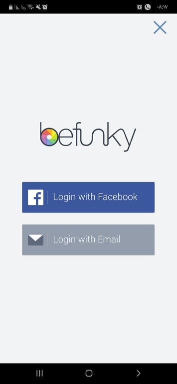 التسجيل في تطبيق BeFunky