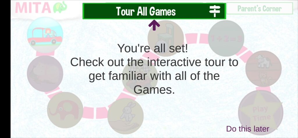 اضغط على Tour All Games