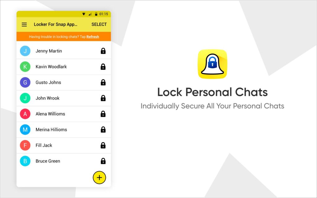 تطبيق Locker For Snap App Chat أحد تطبيقات قفل الدردشة للاندرويد