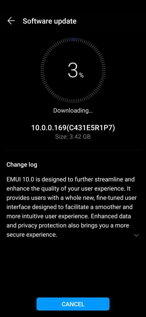 تحديث EMUI 10 لهاتف هونر 10 لايت