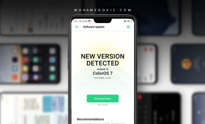 تحديث Android 10 إصدار ColorOS 7.1 لهاتف Oppo F7 (رسمي، شرح الثثبيت) 1 تحديث Android 10 اوبو F7