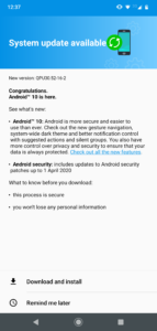 Android 10 for Moto G7