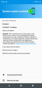 Android 10 for Moto G7 Play