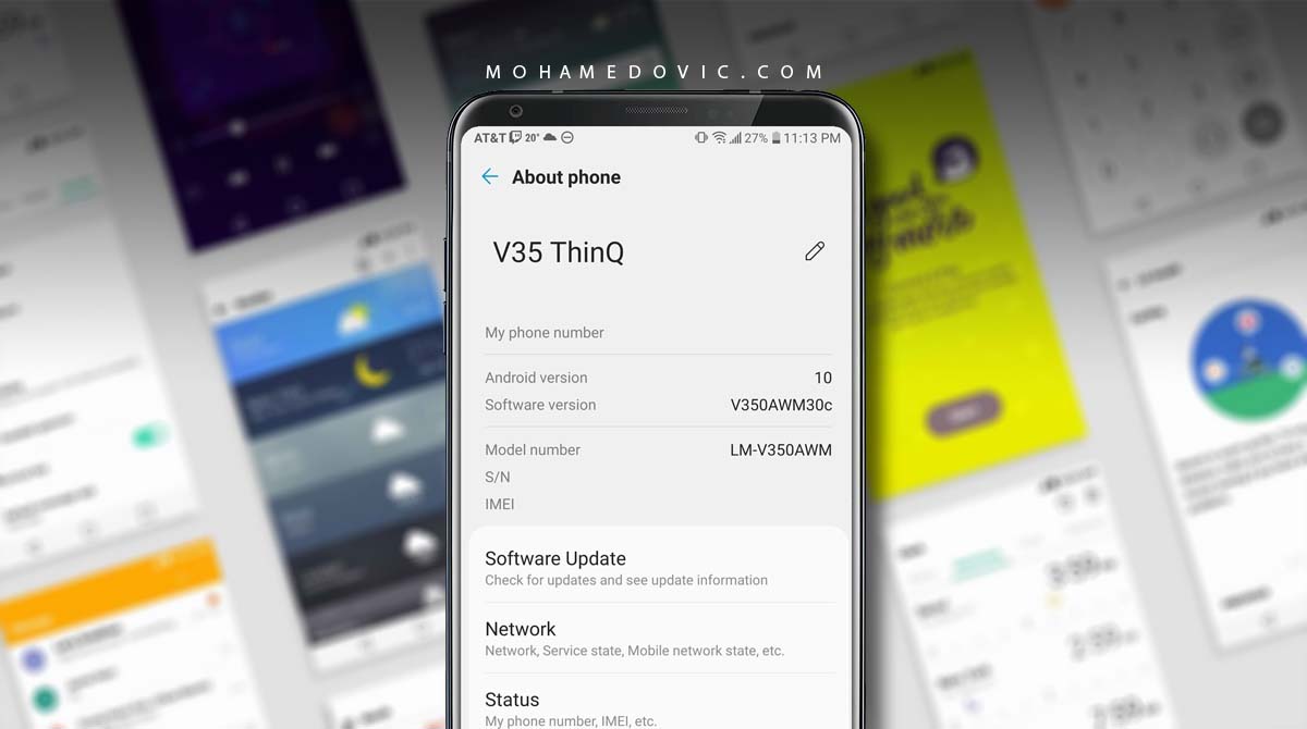 تحديث Android 10 لهاتف V35 ThinQ