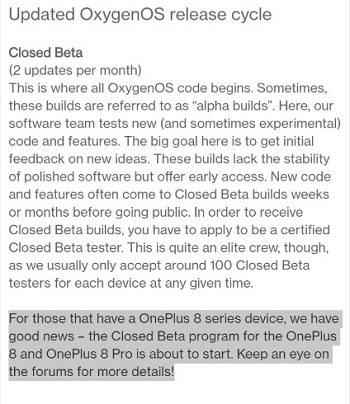 OnePlus 8 Pro OxygenOS Closed Beta