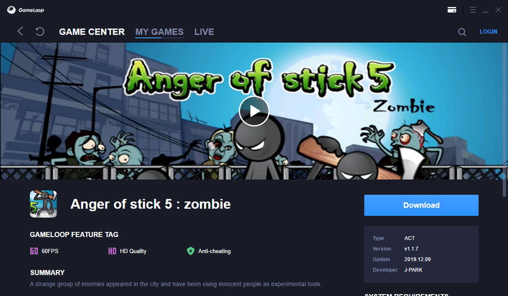 تحميل وتثبيت لعبة anger of stick 5 zombie