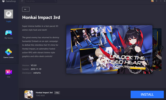 افتح لعبة Honkai Impact 3rd