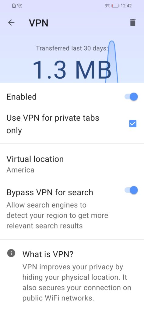 تطبيق opera VPN free
