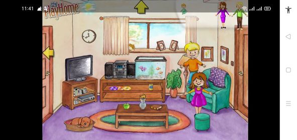 غرفة المعيشة في لعبة My PlayHome Lite