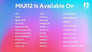 MIU12 list devices received so far